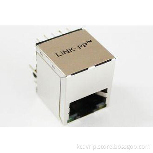 1500Vrms PCB Mount Vertical RJ45 Jack , Female Router Conne